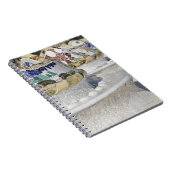 Gaudi建物のMosaicsのクローズアップ, Parc ノートブック (右側)