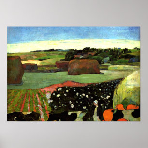 Gauguin – ブリタニーのハイスタックス、ポール・ゴーギャンのアート ポスター