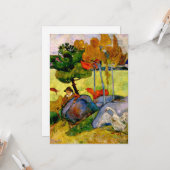 Gauguin – ランドスケープの少年ブレトン カード (正面/裏面インサイチュ)