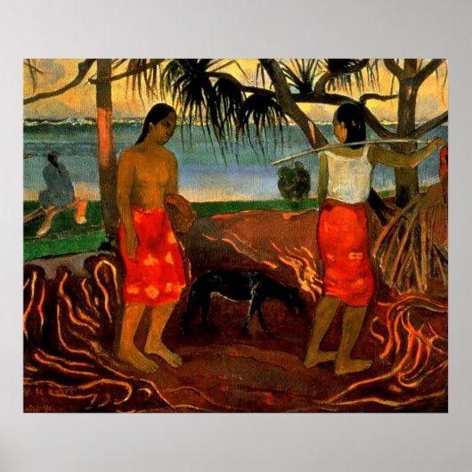 Gauguin - Beneath the Pandanus Tree ポスター (正面)