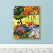 Gauguin - Breton Boy in a Landscape キャンバスプリント (インサイチュ (ウッドフロア))