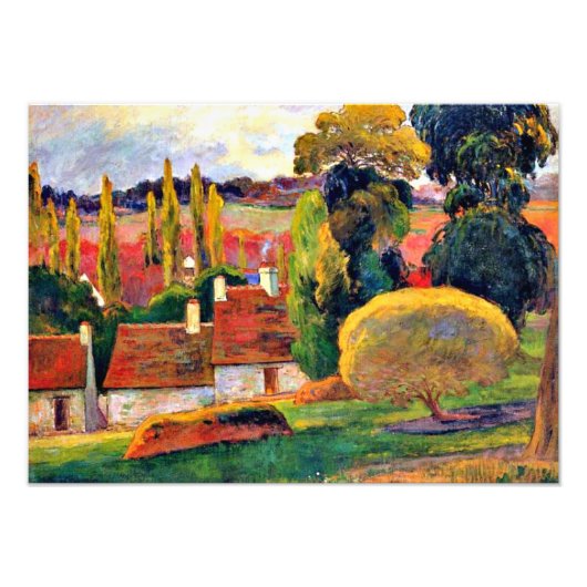 Gauguin: Farm in Brittany，有名絵画な フォトプリント (正面)