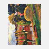 Gauguin: Farm in Brittany,有名絵画な フリースブランケット (正面)