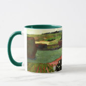 Gauguin - Haystacks in Brittany，有名絵画な マグカップ (左)