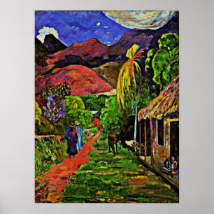 Gauguin - Road in Tahiti ポスター