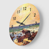 Gauguin - Rocks and Sea, ラージ壁時計 (傾斜)