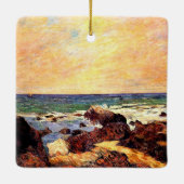Gauguin - Rocks and Sea, 1886, 絵画's セラミックオーナメント (裏面)
