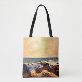Gauguin - Rocks and Sea, 1886, 絵画's トートバッグ (正面)
