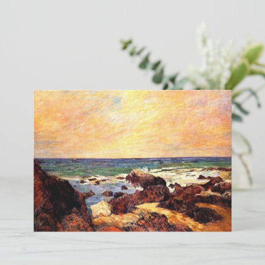 Gauguin - Rocks and Sea, fine art, (スタンド正面)