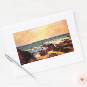 Gauguin - Rocks and Sea, fine art, 長方形シール (封筒)