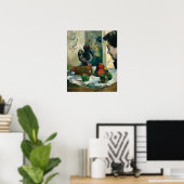 Gauguin - Still Life With Profile Of Laval 1886 ポスター (ホームオフィス)