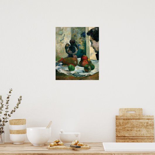 Gauguin - Still Life With Profile Of Laval 1886 ポスター (キッチン)