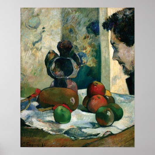 Gauguin - Still Life With Profile Of Laval 1886 ポスター (正面)