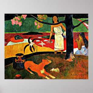 Gauguin - Tahitian Pastorale ポスター