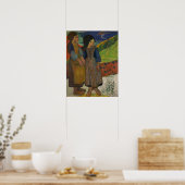 Gauguin - Two Breton Girls By The Sea 1889 ポスター (キッチン)