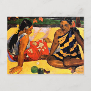 Gauguin - What is New?ポール絵画・ゴーギン ポストカード