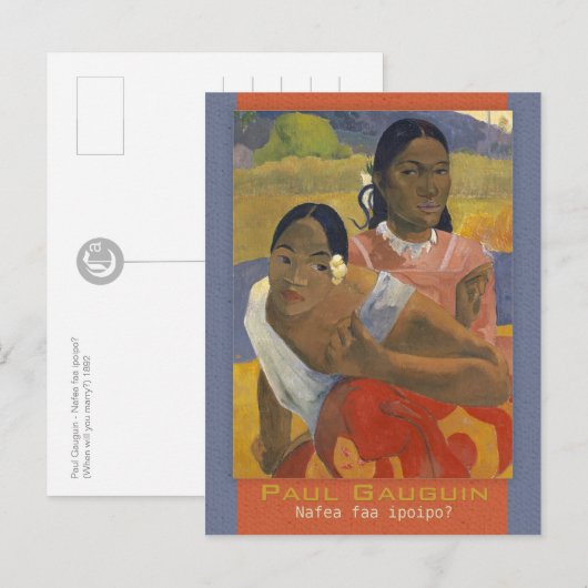 Gauguin When will you marry CC0694 Postcard ポストカード (正面/裏面)