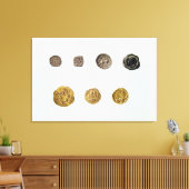 Gaulishコイン、紀元前750-0年 キャンバスプリント (インサイチュ (リビング))