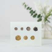 Gaulishコイン、紀元前750-0年 ポストカード (スタンド正面)