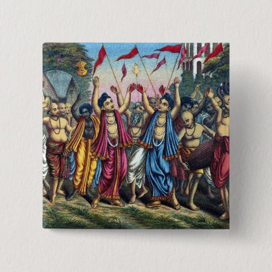 Gaur Nitai Samkirtanボタン 缶バッジ (正面)