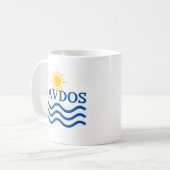 GAVDOSギリシャ、太陽波 コーヒーマグカップ (正面左)