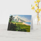 Gaveaのビーチの眺め カード (黄色い花)