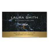 Gavelアイコン |弁護士 |メタリック金ゴールド |大理石 マグネット名刺 (正面)