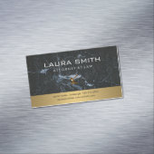 Gavelアイコン |弁護士 |メタリック金ゴールド |大理石 マグネット名刺 (インサイチュ)