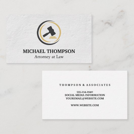 Gavelロゴ | 弁護士 | 法律 名刺 (正面/裏面)