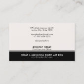 Gavel Law白黒の会社の名刺 名刺 (裏面)