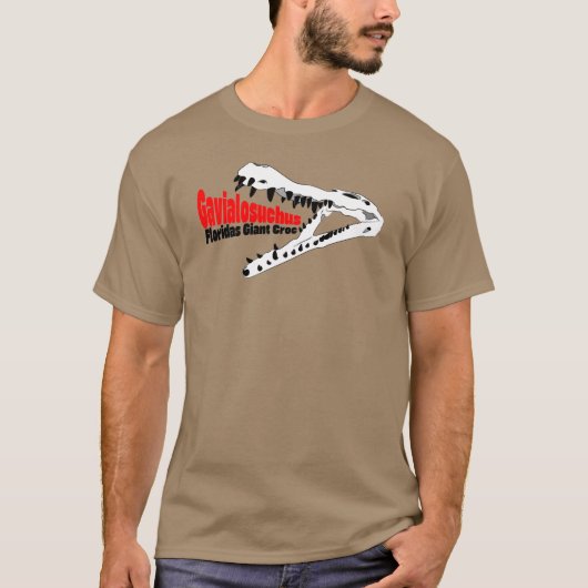 Gavialosuchus：フロリダの巨大なCroc Tシャツ (正面)