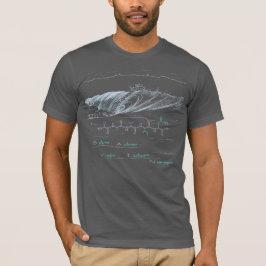 GAVINペプチド、波、カスタムテキスト、ダーク Tシャツ