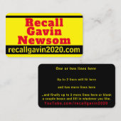 Gavin 2020名刺の取り消し 名刺 (正面/裏面)