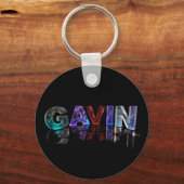 Gavin 3D Lights（写真）の名前 キーホルダー (正面)