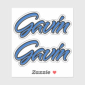 Gavin Name blue Aufkleber Sticker Stickerset シール (シート)