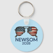 Gavin Newsom 2028社長サングラス キーホルダー (正面)