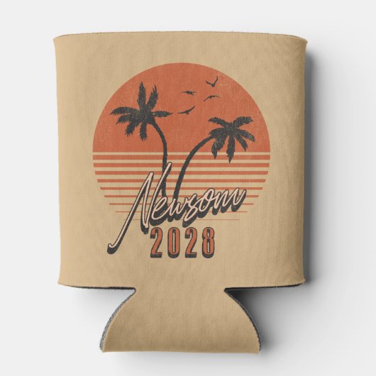 Gavin Newsom 2028社長Palm Tree Sunset 缶クーラー (裏面)