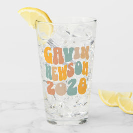 Gavin Newsom 2028 大統領 ウェーブテキスト タンブラーグラス