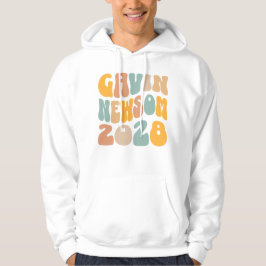 Gavin Newsom 2028 大統領 ウェーブテキスト パーカ