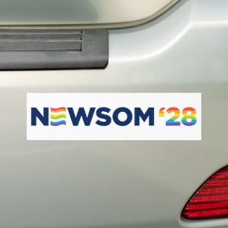 Gavin Newsom 2028 LGBTQ バンパーステッカー