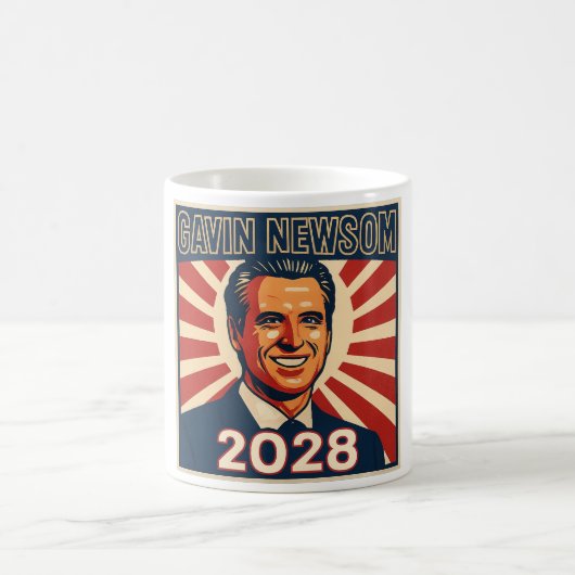 Gavin Newsom 2028 Presidential Campaign Mug コーヒーマグカップ (中央)