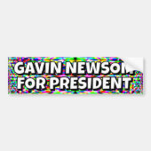 GAVIN NEWSOM FOR PRESIDENT バンパーステッカー (正面)