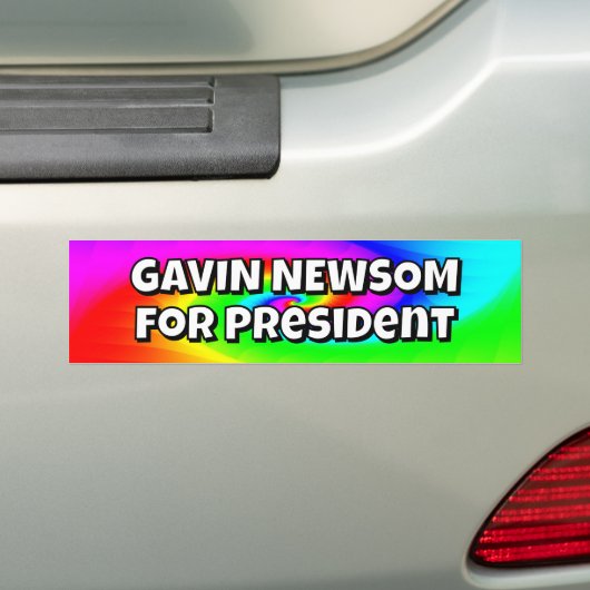 Gavin Newsom for President バンパーステッカー (車上)