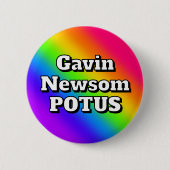 Gavin Newsom POTUS 缶バッジ (正面)
