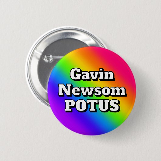 Gavin Newsom POTUS 缶バッジ (正面&裏面)
