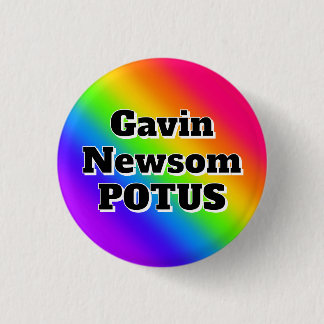 Gavin Newsom POTUS 缶バッジ