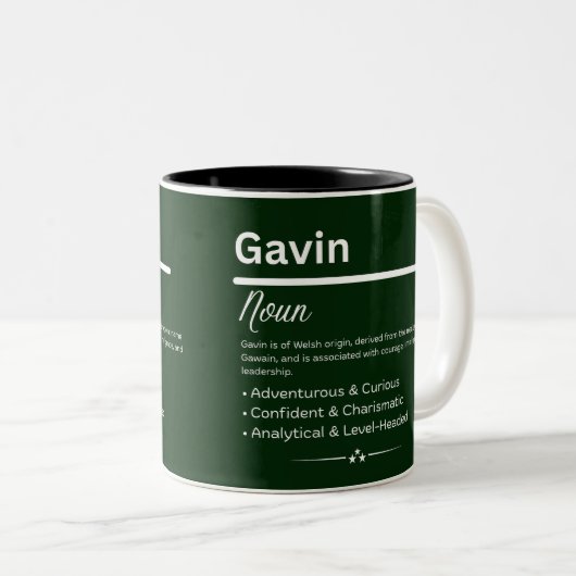 Gavin Personalized Name ツートーンマグカップ (正面右)