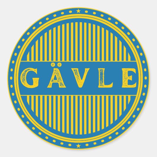 Gävle City Pride Emblem – Swedish Identity ラウンドシール (正面)