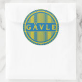Gävle City Pride Emblem – Swedish Identity ラウンドシール (バッグ)