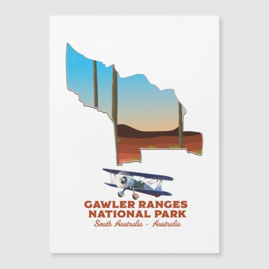 Gawler ranges travel poster map (正面)